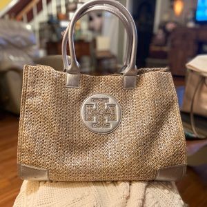 Tory Burch Ella metallic tote